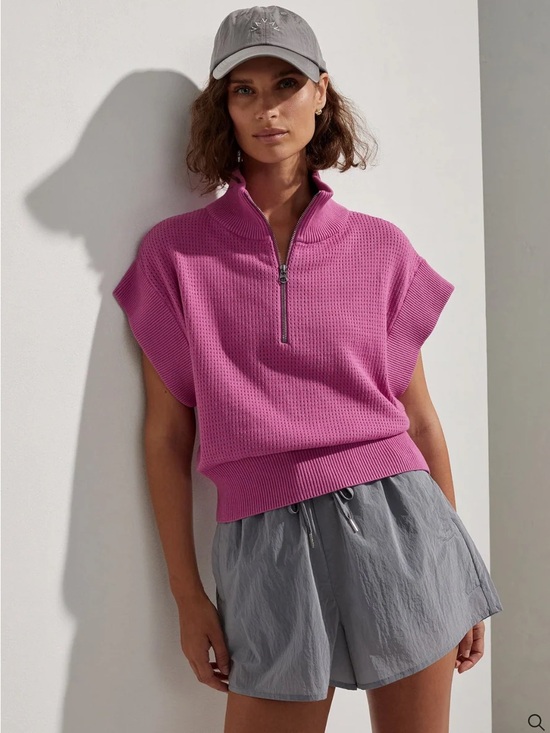 Varley Tops - Varley Fulton Cropped Half Zip Knit